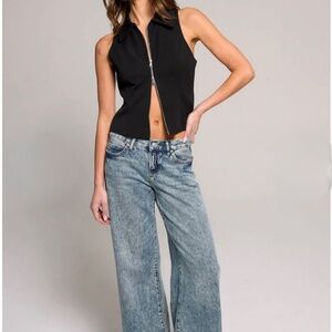 REWASH Ashley classic low rise A line flare WIDE LEG Indigo jean size 29/9